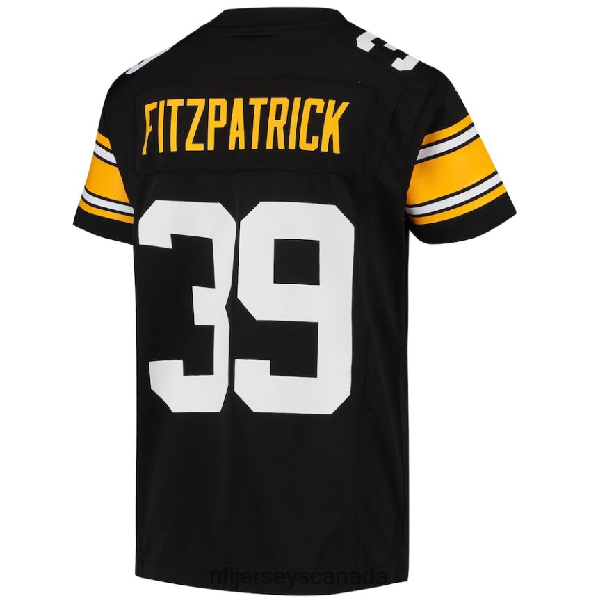 Youth Pittsburgh Steelers Minkah Fitzpatrick Nike Black Alternate Game Jersey Clothing NFL TBXFR6851