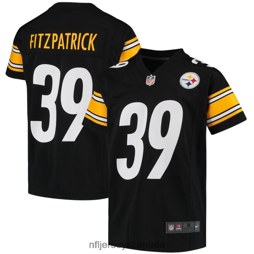 Youth Pittsburgh Steelers Minkah Fitzpatrick Nike Black Game Jersey Clothing NFL TBXFR61495
