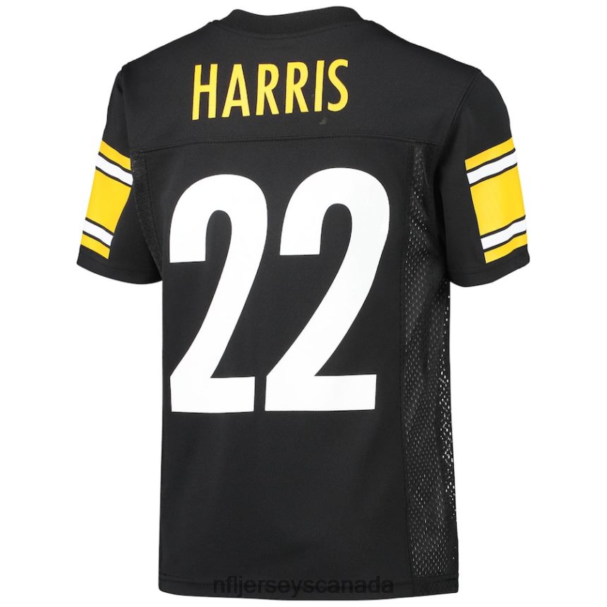 Youth Pittsburgh Steelers Najee Harris Black Replica Player Jersey Clothing NFL TBXFR62371