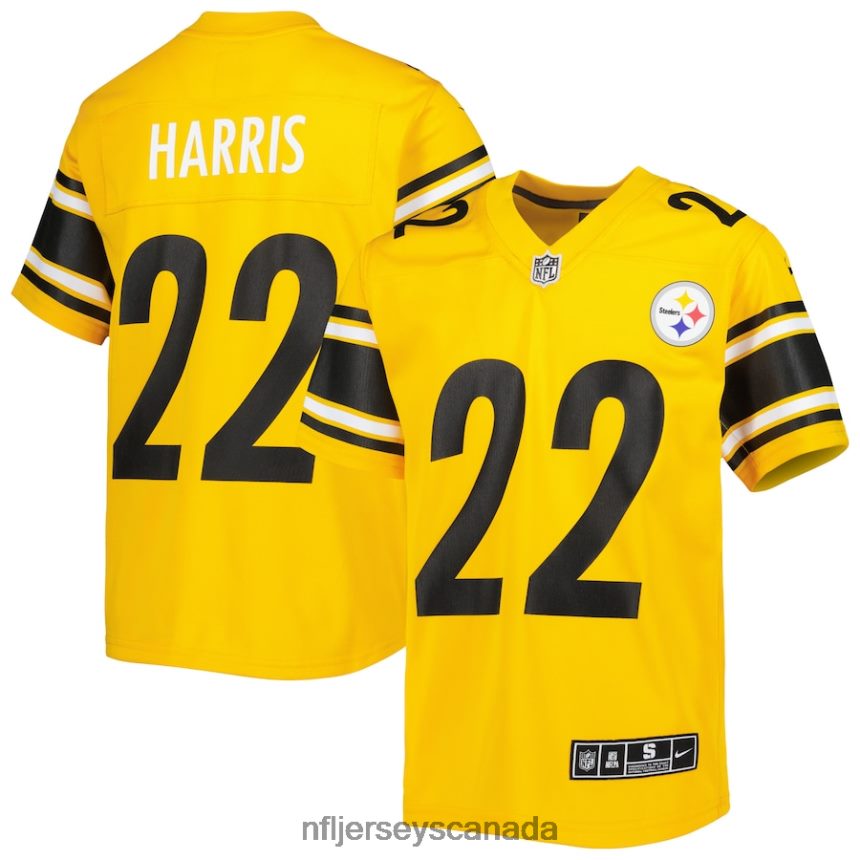 Youth Pittsburgh Steelers Najee Harris Nike Gold Inverted Game Jersey Clothing NFL TBXFR63827