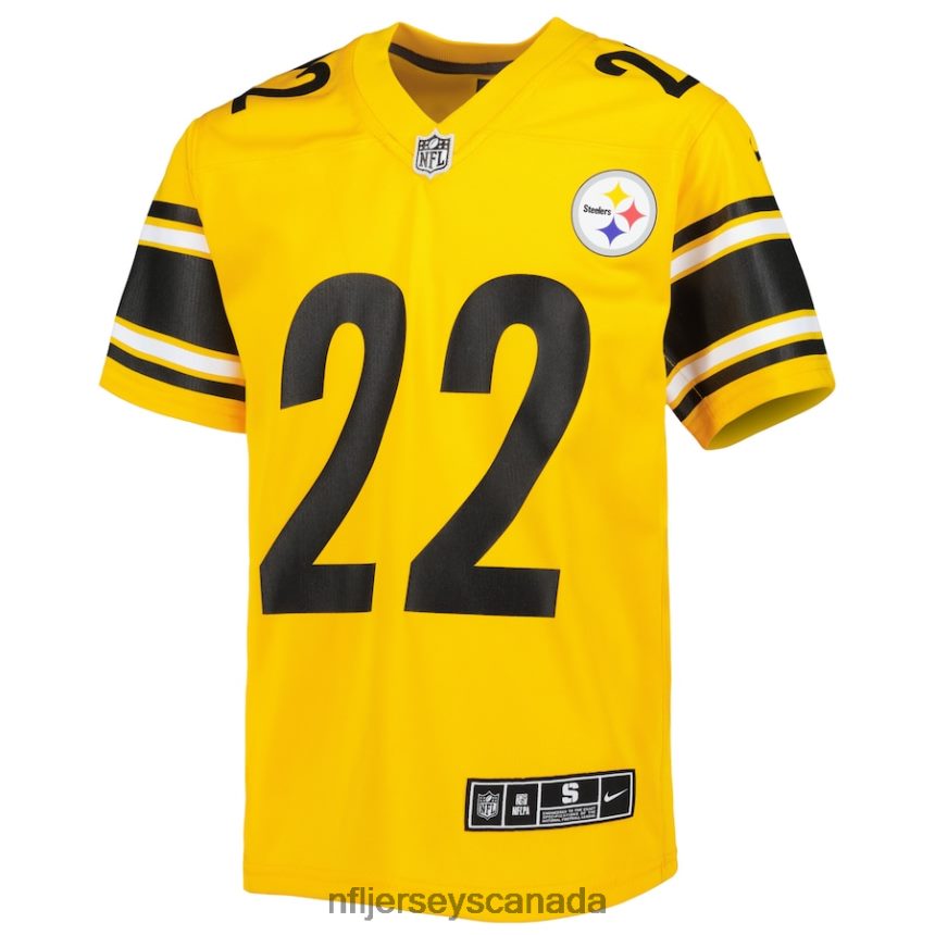 Youth Pittsburgh Steelers Najee Harris Nike Gold Inverted Game Jersey Clothing NFL TBXFR63827