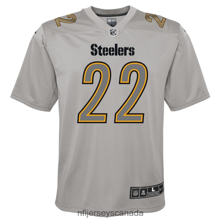Youth Pittsburgh Steelers Najee Harris Nike Gray Atmosphere Game Jersey Clothing NFL TBXFR63525