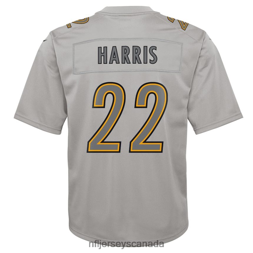 Youth Pittsburgh Steelers Najee Harris Nike Gray Atmosphere Game Jersey Clothing NFL TBXFR63525