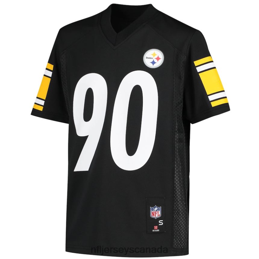 Youth Pittsburgh Steelers TJ Watt Black Replica Player Jersey Clothing NFL TBXFR61112