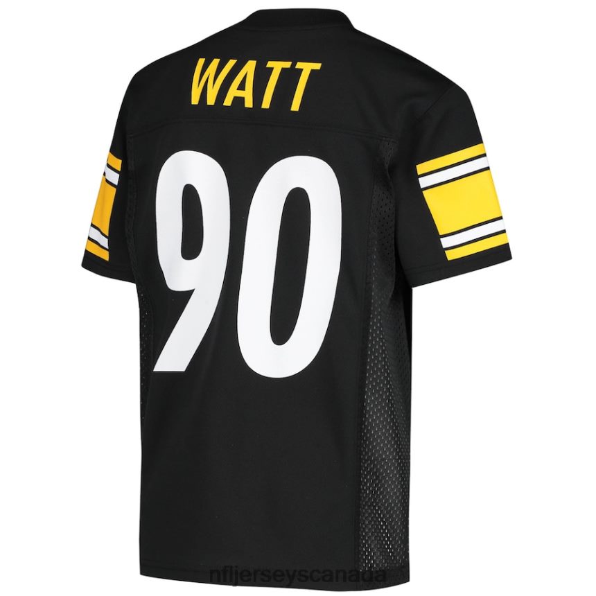 Youth Pittsburgh Steelers TJ Watt Black Replica Player Jersey Clothing NFL TBXFR61112