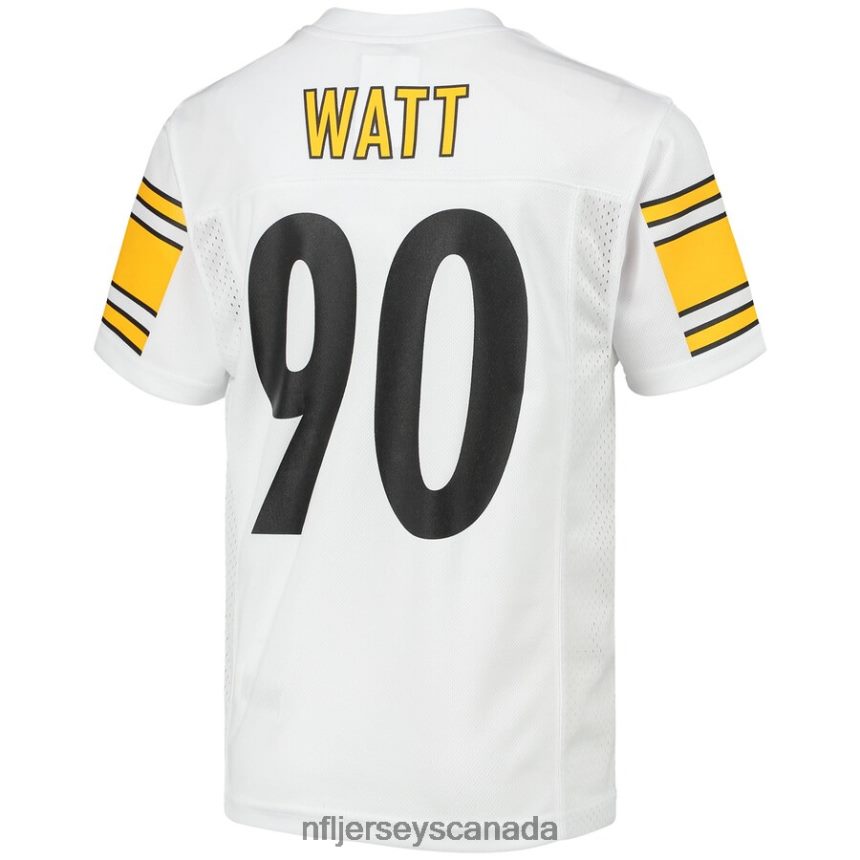 Youth Pittsburgh Steelers TJ Watt White Replica Player Jersey Clothing NFL TBXFR61377