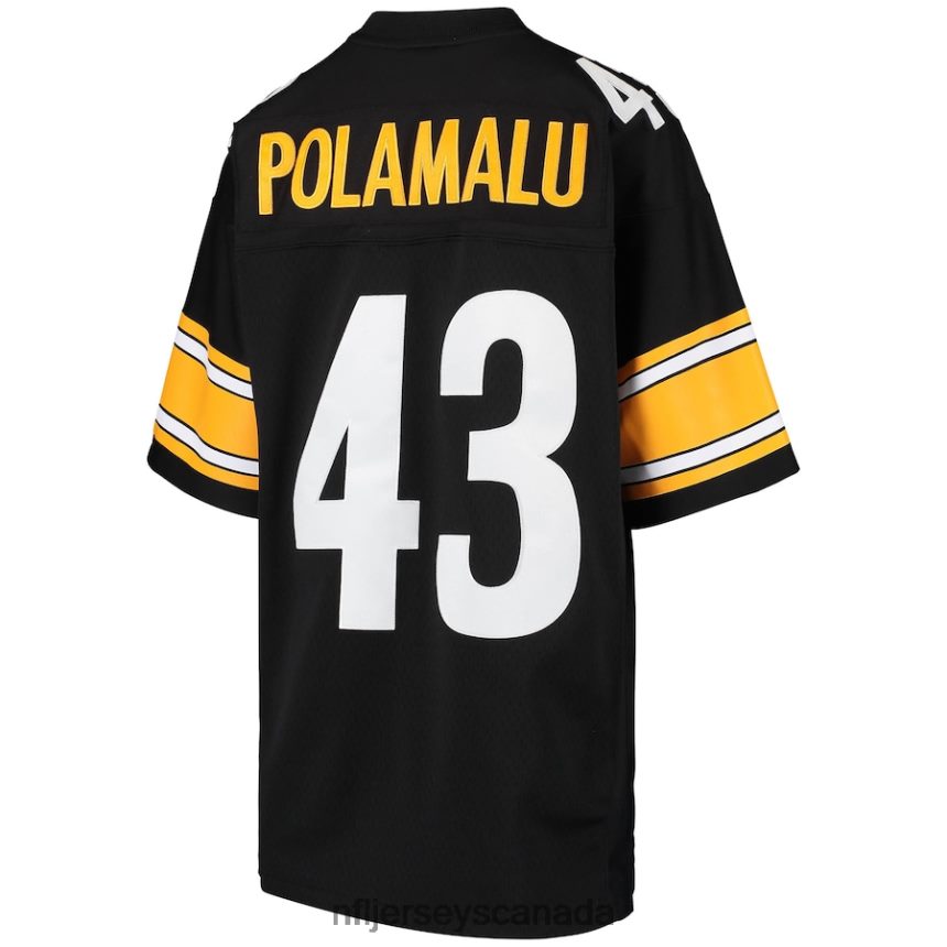 Youth Pittsburgh Steelers Troy Polamalu Mitchell  Ness Black 2005 Gridiron Classics Retired Player Legacy Jersey Clothing NFL TBXFR61090