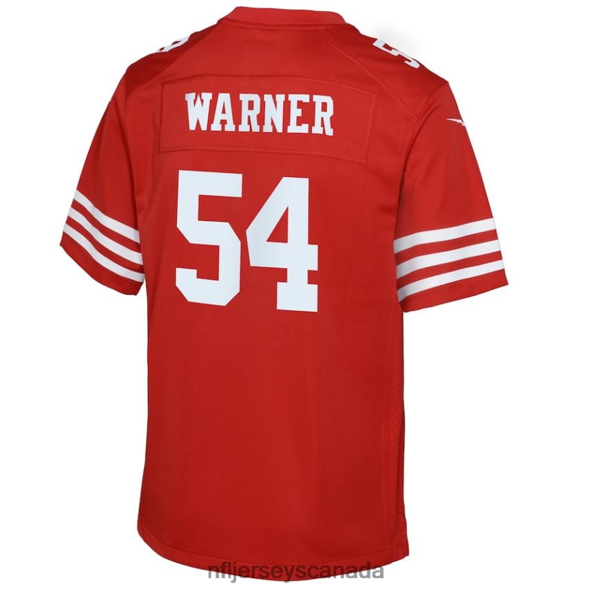 Youth San Francisco 49ers Fred Warner Nike Scarlet Game Jersey Clothing NFL TBXFR6646