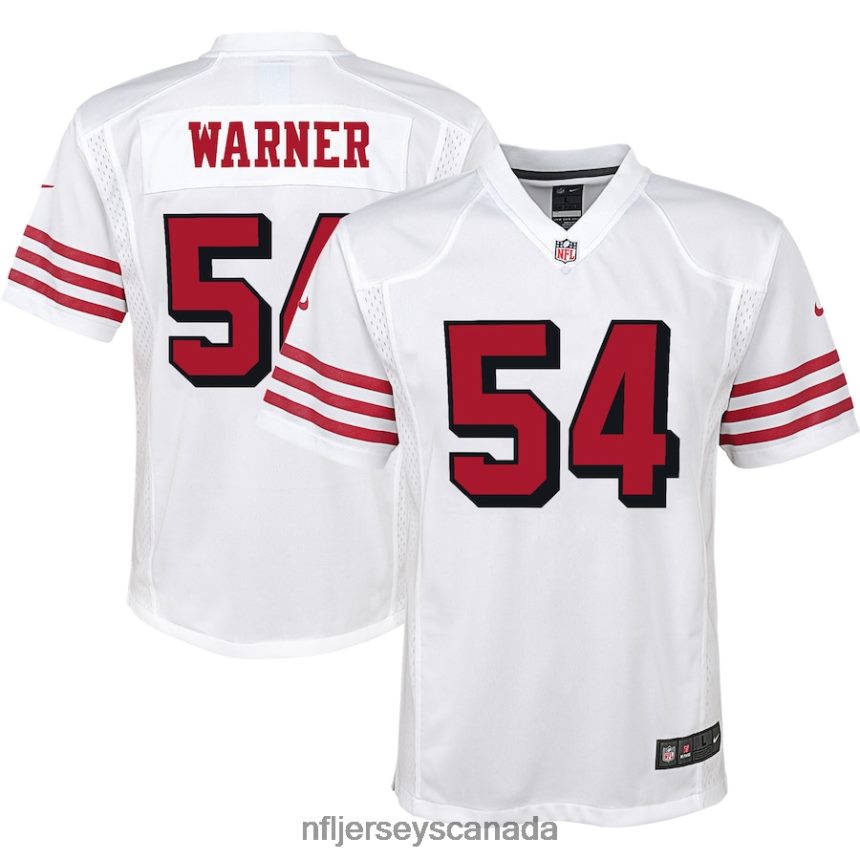 Youth San Francisco 49ers Fred Warner Nike White Alternate Game Jersey Clothing NFL TBXFR64104