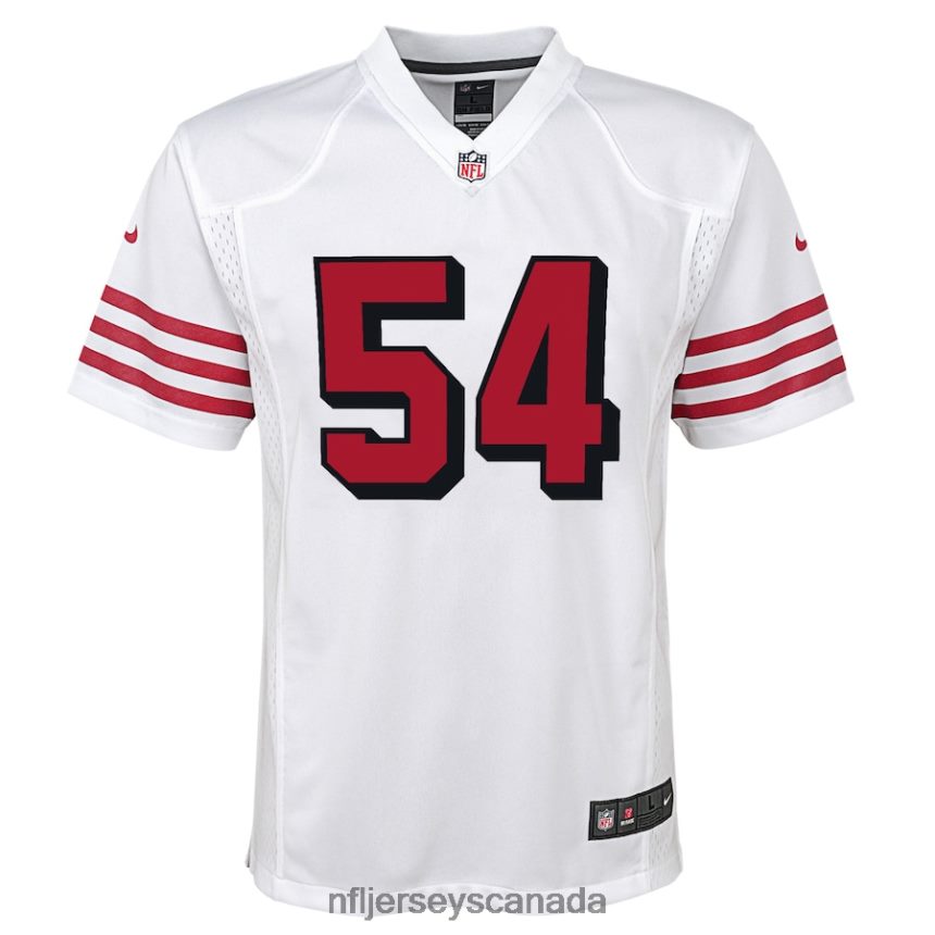 Youth San Francisco 49ers Fred Warner Nike White Alternate Game Jersey Clothing NFL TBXFR64104