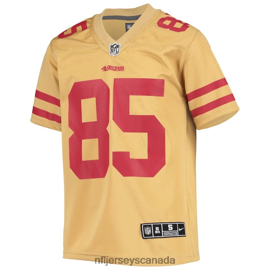 Youth San Francisco 49ers George Kittle Nike Gold Inverted Team Game Jersey Clothing NFL TBXFR61565