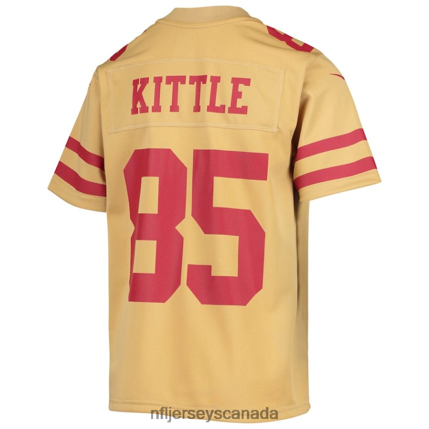 Youth San Francisco 49ers George Kittle Nike Gold Inverted Team Game Jersey Clothing NFL TBXFR61565