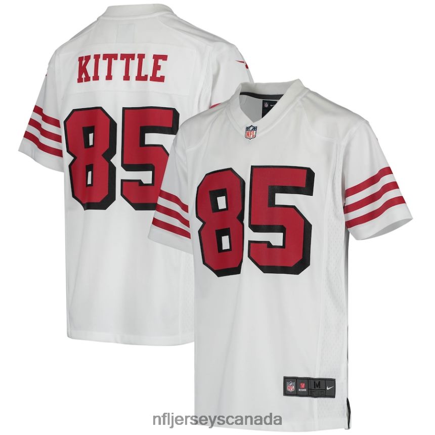 Youth San Francisco 49ers George Kittle Nike White Color Rush Game Jersey Clothing NFL TBXFR6515