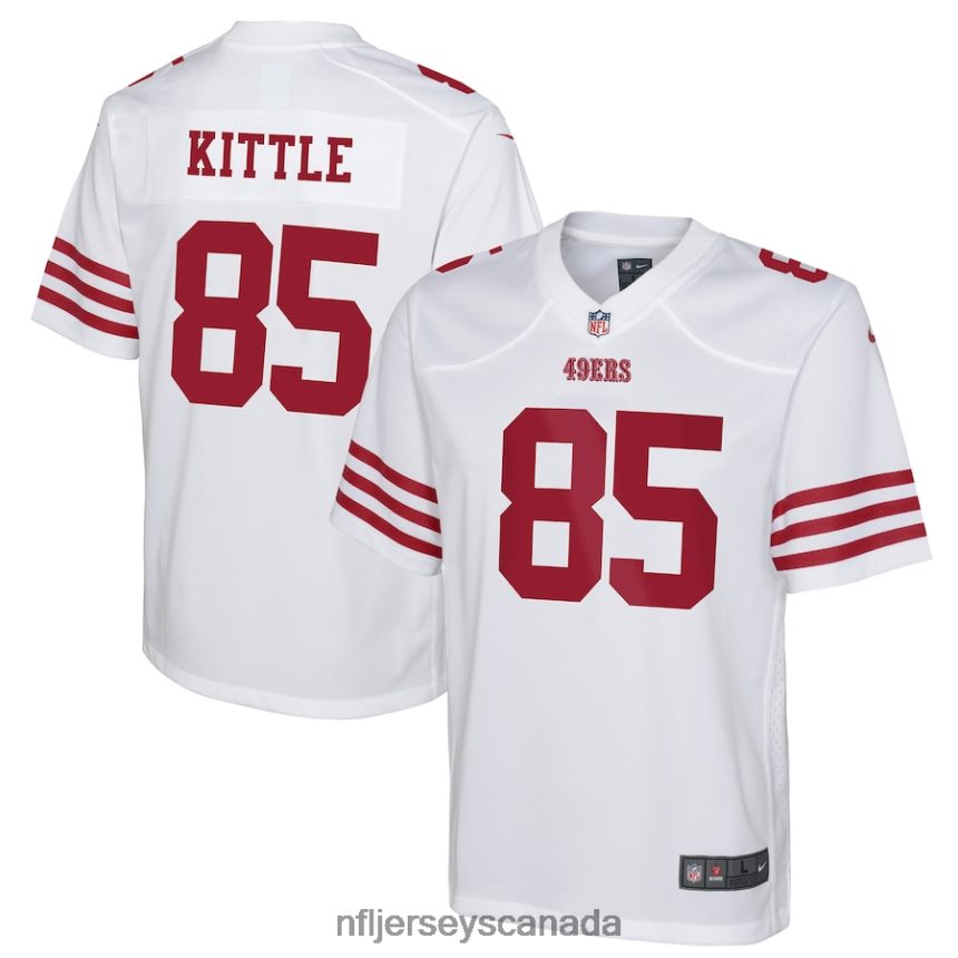 Youth San Francisco 49ers George Kittle Nike White Game Jersey Clothing NFL TBXFR61655