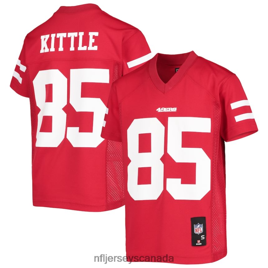 Youth San Francisco 49ers George Kittle Scarlet Replica Player Jersey Clothing NFL TBXFR6841