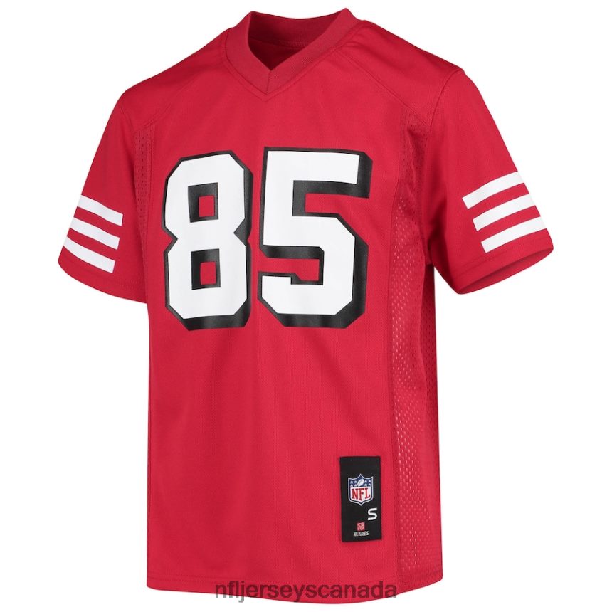 Youth San Francisco 49ers George Kittle Scarlet Replica Player Logo Jersey Clothing NFL TBXFR6811