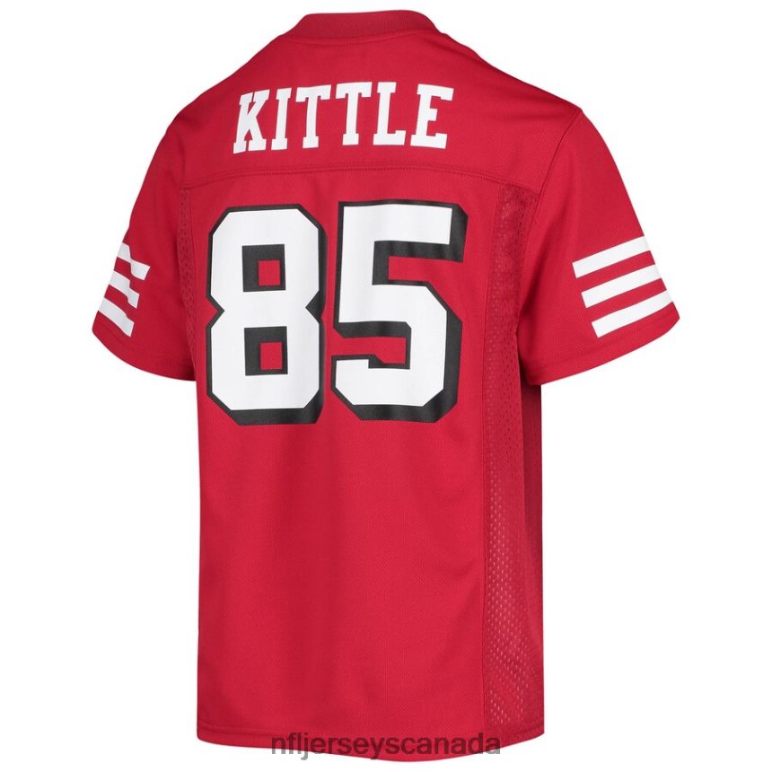 Youth San Francisco 49ers George Kittle Scarlet Replica Player Logo Jersey Clothing NFL TBXFR6811