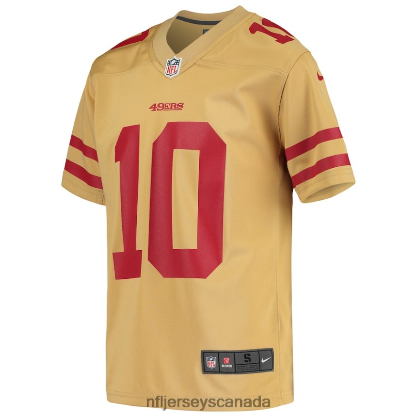 Youth San Francisco 49ers Jimmy Garoppolo Nike Gold Inverted Game Jersey Clothing NFL TBXFR61059