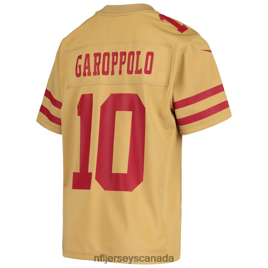 Youth San Francisco 49ers Jimmy Garoppolo Nike Gold Inverted Game Jersey Clothing NFL TBXFR61059