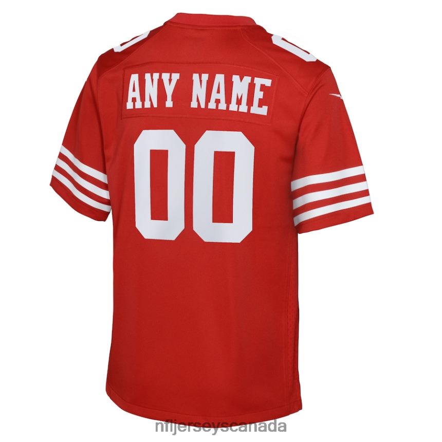 Youth San Francisco 49ers Nike Scarlet Game Custom Jersey Clothing NFL TBXFR6215