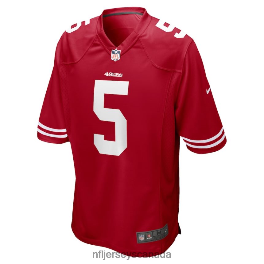 Youth San Francisco 49ers Trey Lance Nike Scarlet Player Game Jersey Clothing NFL TBXFR61383