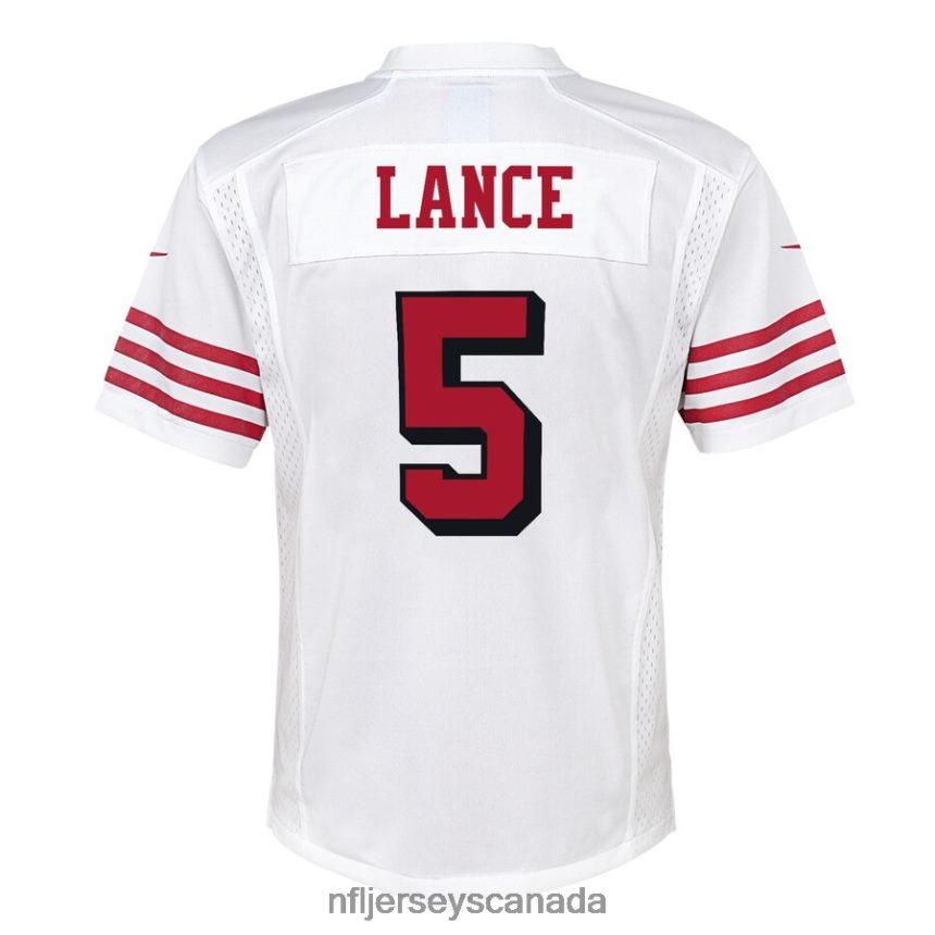 Youth San Francisco 49ers Trey Lance Nike White Alternate Game Jersey Clothing NFL TBXFR64094