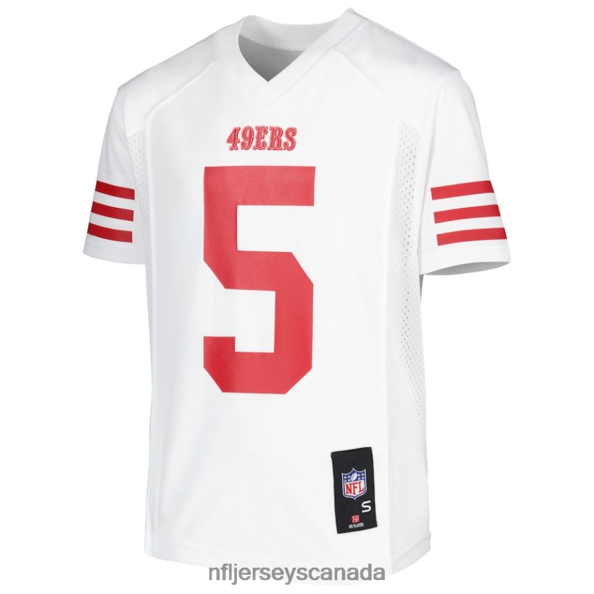 Youth San Francisco 49ers Trey Lance White Team Replica Player Jersey Clothing NFL TBXFR63798