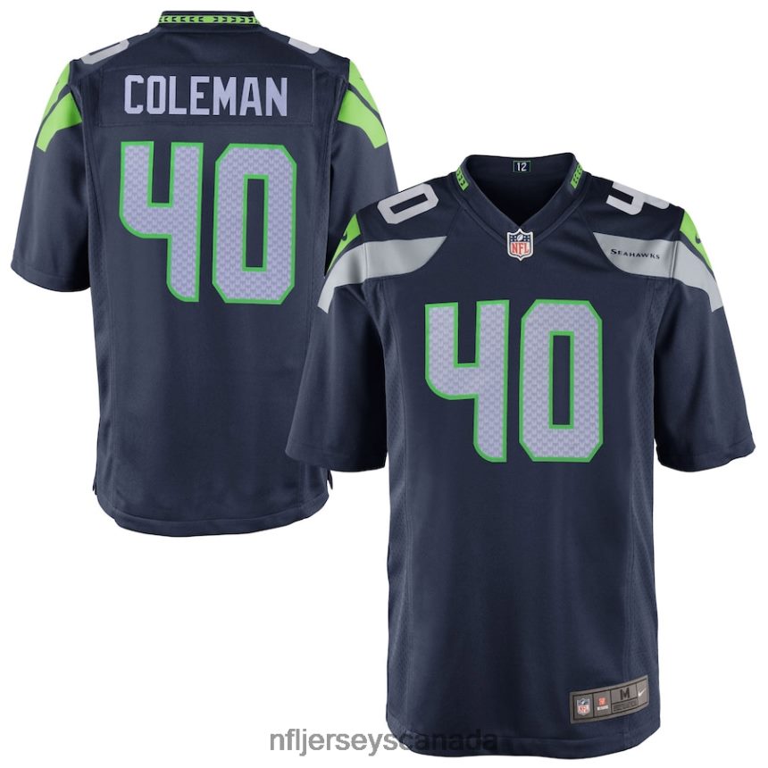 Youth Seattle Seahawks Derrick Coleman Nike College Navy Team Color Game Jersey Clothing NFL TBXFR63512