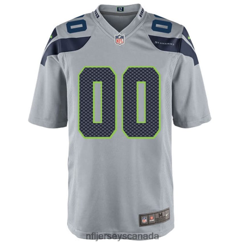 Youth Seattle Seahawks Nike Gray Game Custom Jersey Clothing NFL TBXFR61006