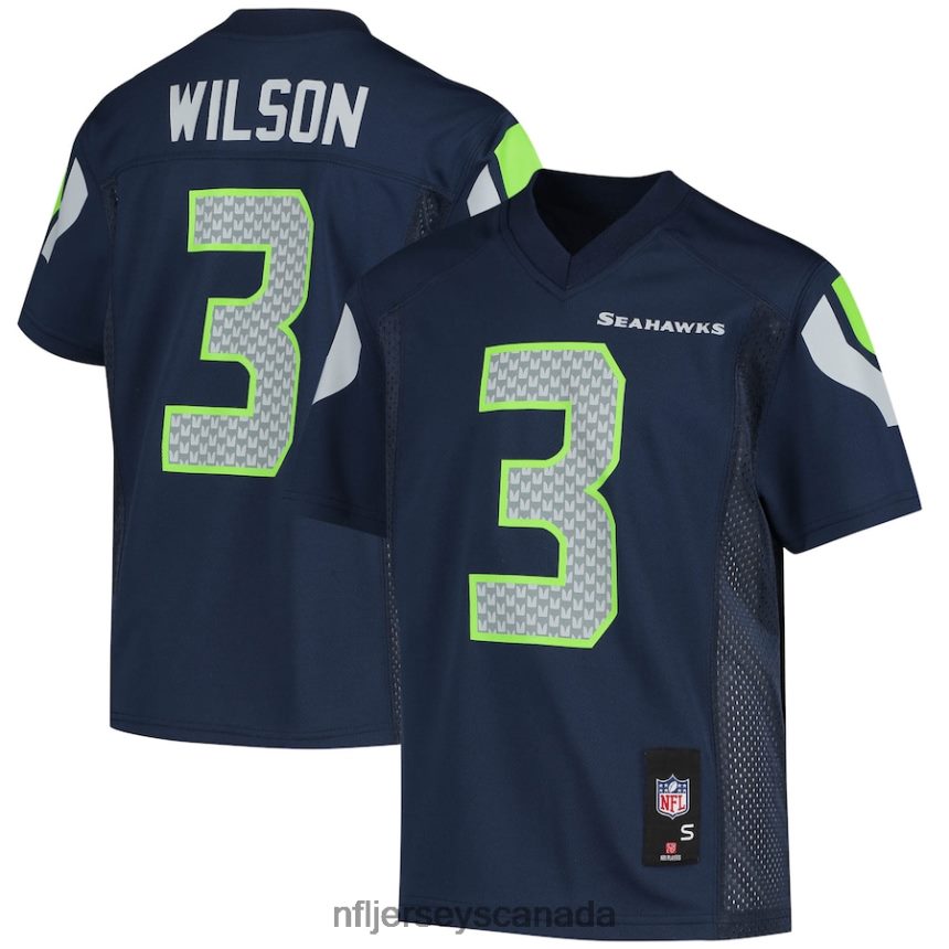Youth Seattle Seahawks Russell Wilson College Navy Replica Player Jersey Clothing NFL TBXFR62356