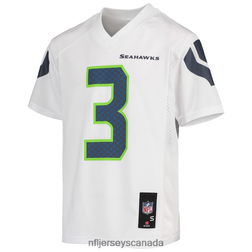 Youth Seattle Seahawks Russell Wilson White Replica Player Jersey Clothing NFL TBXFR63365