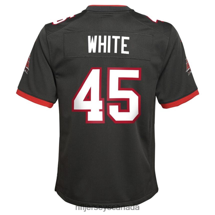 Youth Tampa Bay Buccaneers Devin White Nike Pewter Alternate Game Jersey Clothing NFL TBXFR63560