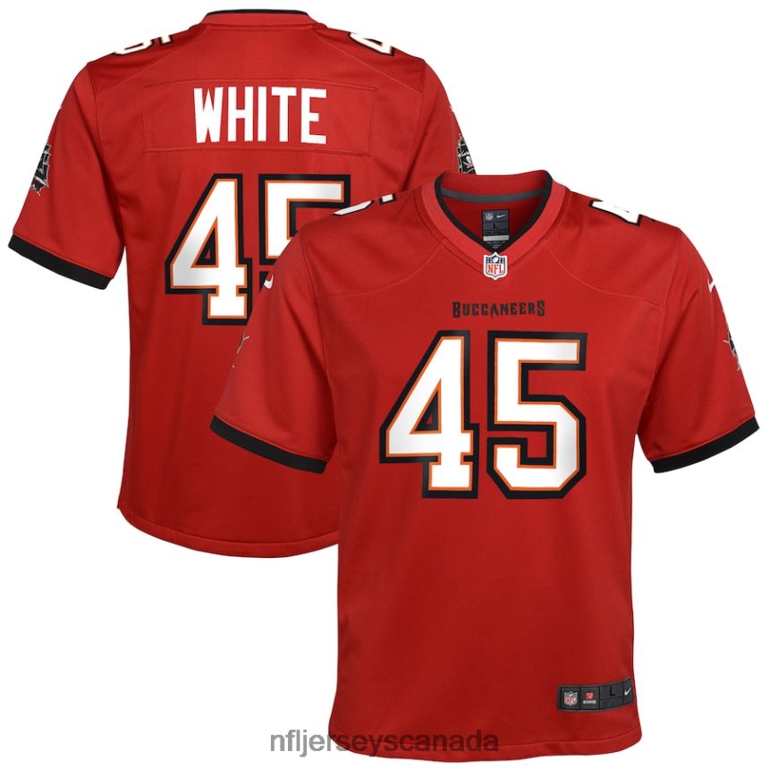 Youth Tampa Bay Buccaneers Devin White Nike Red Game Jersey Clothing NFL TBXFR61975