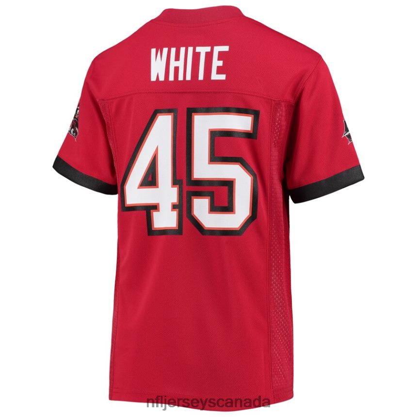 Youth Tampa Bay Buccaneers Devin White Red Replica Player Jersey Clothing NFL TBXFR63501