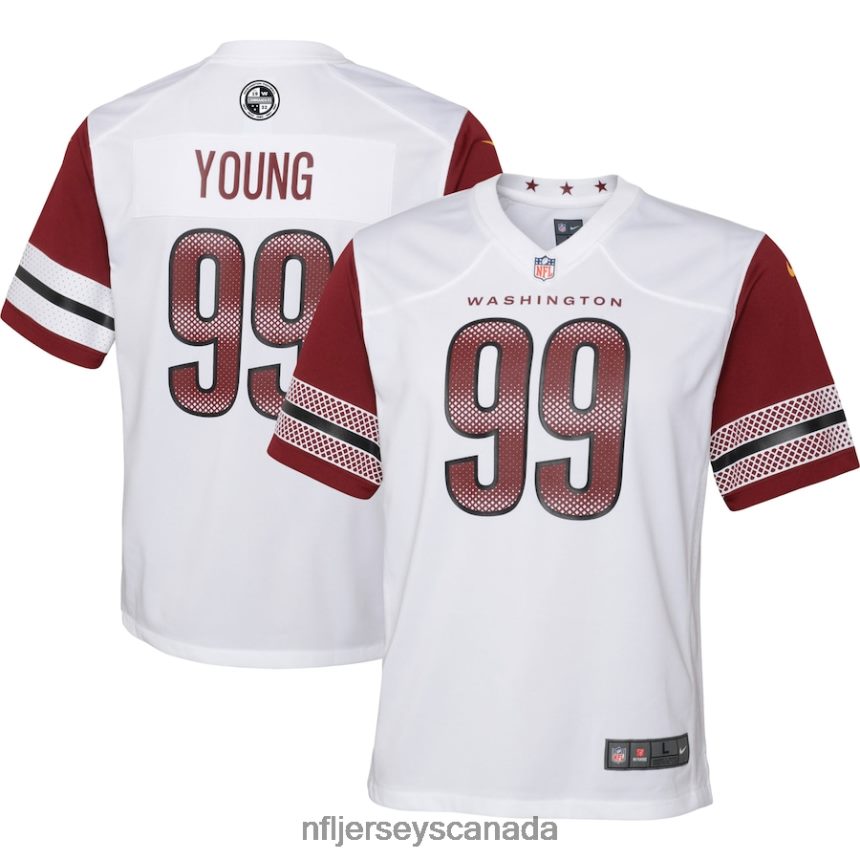 Youth Washington Commanders Chase Young Nike White Game Jersey Clothing NFL TBXFR64059