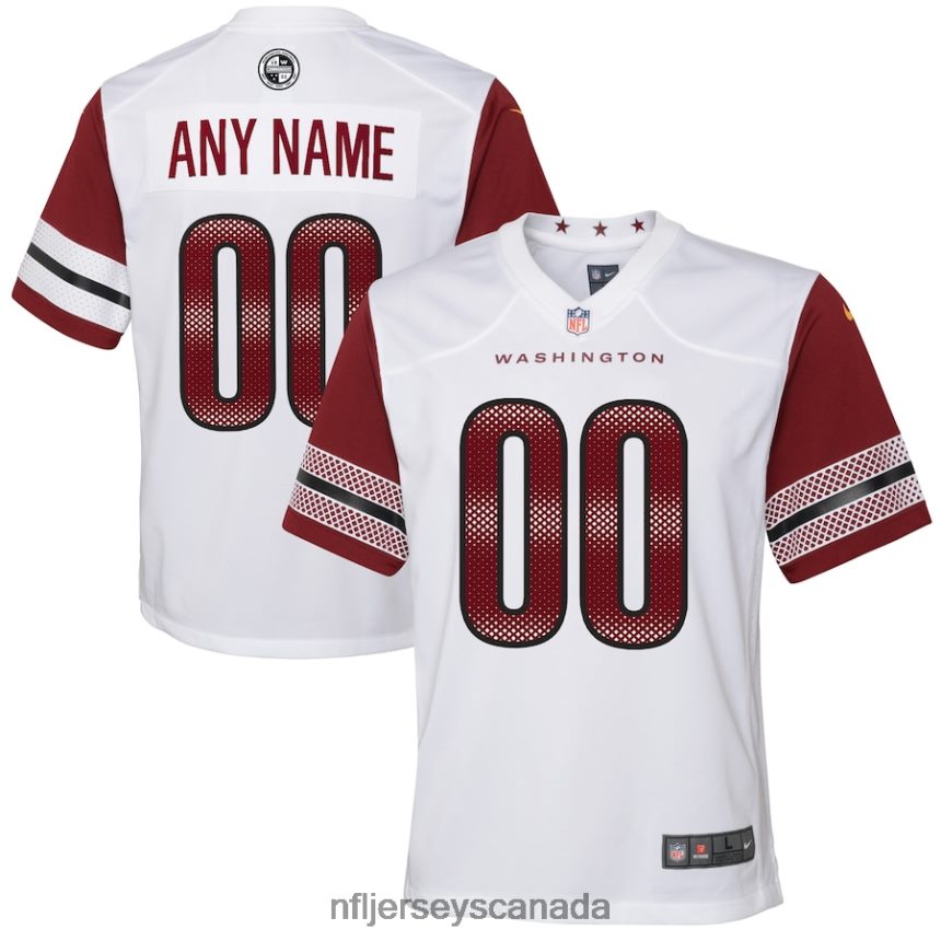 Youth Washington Commanders Nike White Game Custom Player Jersey Clothing NFL TBXFR65067