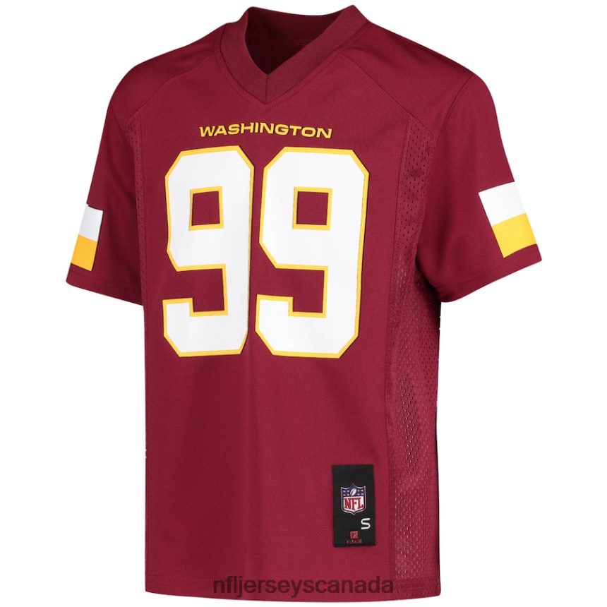 Youth Washington Football Team Chase Young Burgundy Replica Player Jersey Clothing NFL TBXFR62413