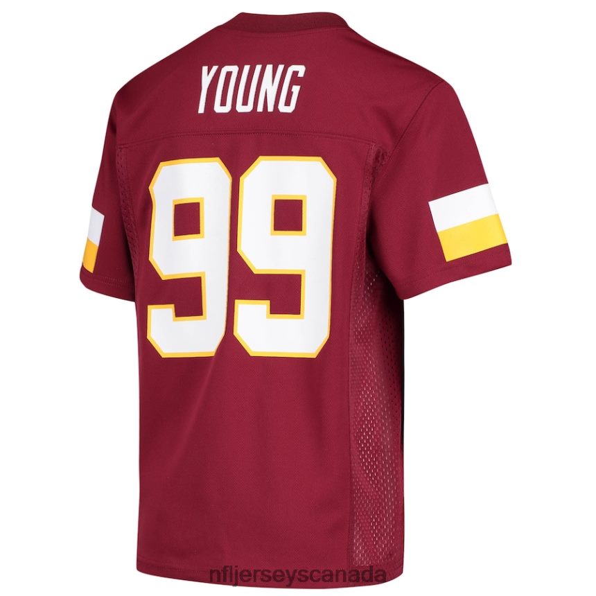 Youth Washington Football Team Chase Young Burgundy Replica Player Jersey Clothing NFL TBXFR62413