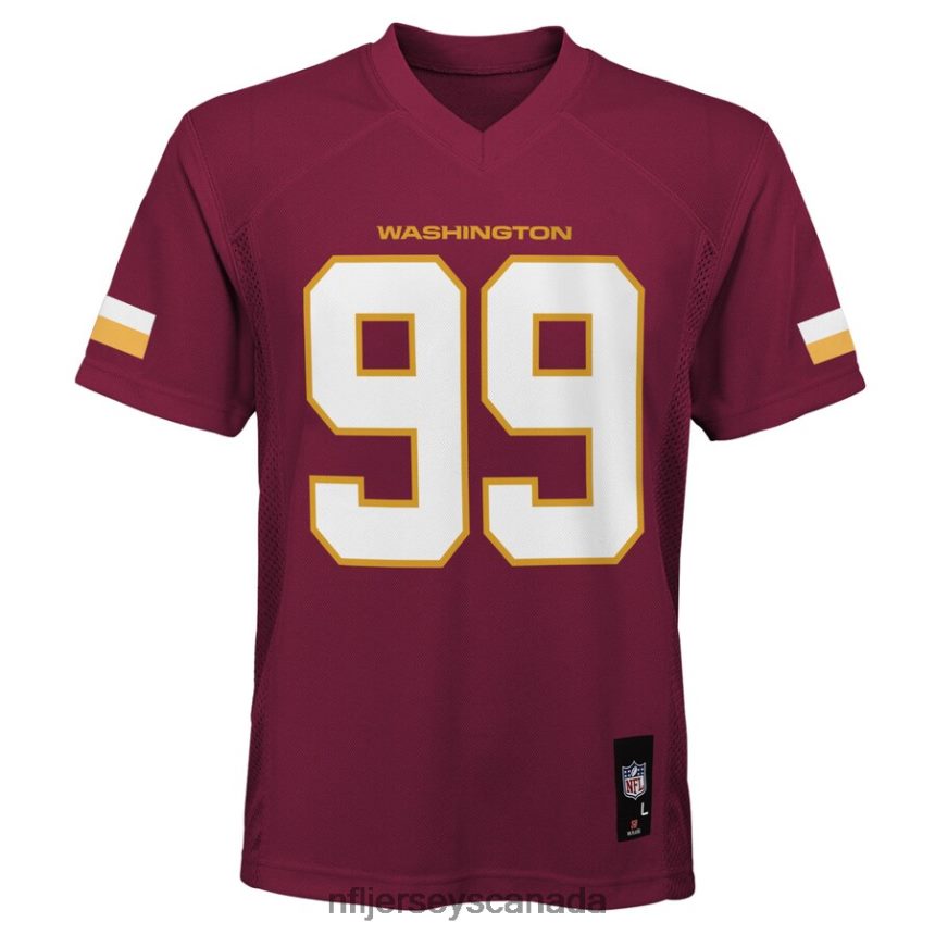 Youth Washington Football Team Chase Young Burgundy Team Replica Player Jersey Clothing NFL TBXFR67045