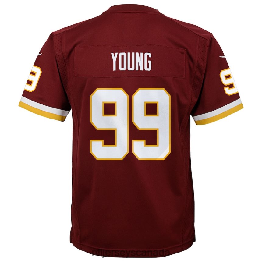 Youth Washington Football Team Chase Young Nike Burgundy Game Jersey Clothing NFL TBXFR62680