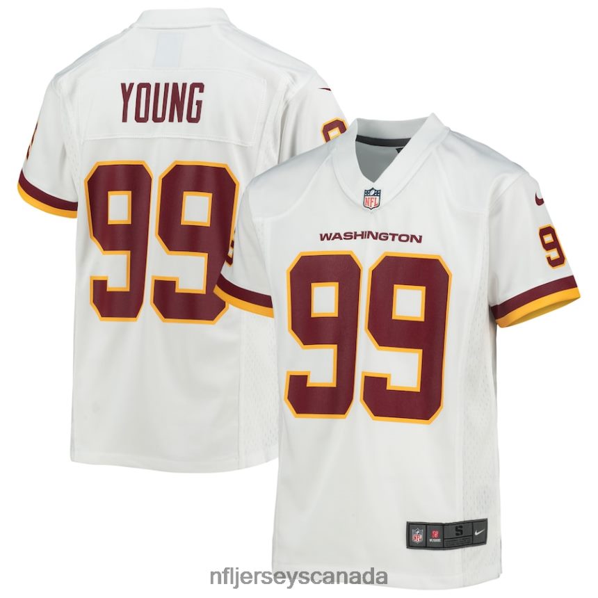 Youth Washington Football Team Chase Young Nike White Game Jersey Clothing NFL TBXFR62863