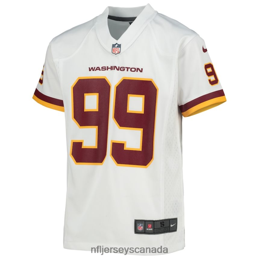 Youth Washington Football Team Chase Young Nike White Game Jersey Clothing NFL TBXFR62863