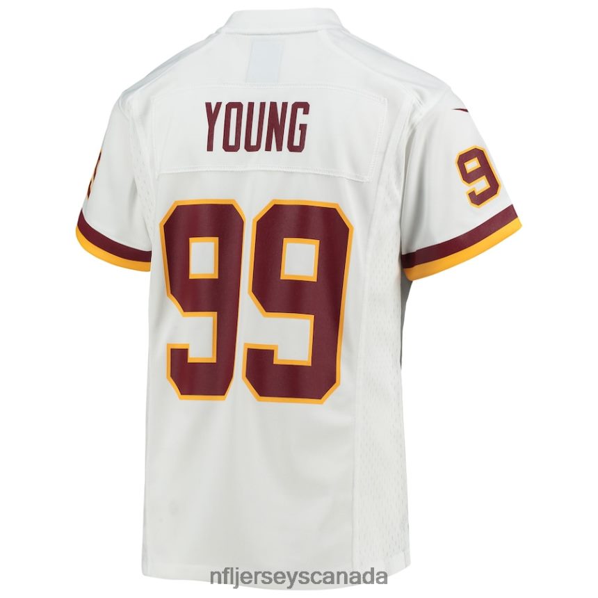 Youth Washington Football Team Chase Young Nike White Game Jersey Clothing NFL TBXFR62863
