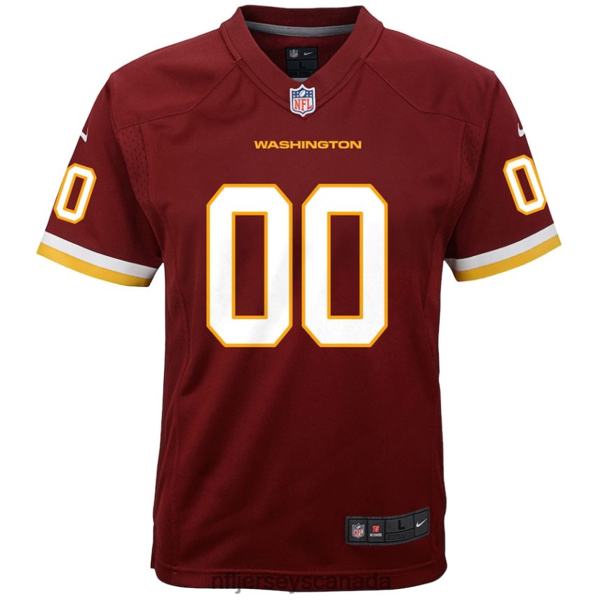 Youth Washington Football Team Nike Burgundy Custom Game Jersey Clothing NFL TBXFR64914
