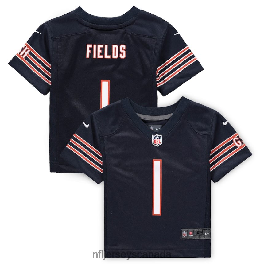 Kids Chicago Bears Justin Fields Nike Navy Game Jersey Clothing NFL TBXFR6513