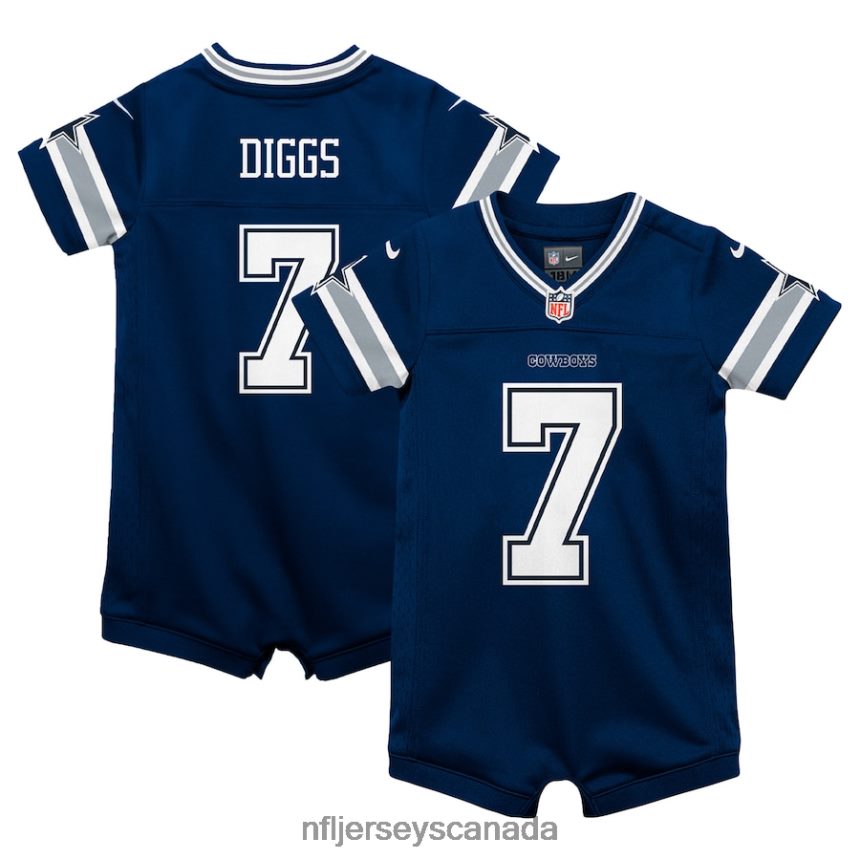 Kids Dallas Cowboys Trevon Diggs Nike Navy Game Romper Jersey Clothing NFL TBXFR63788