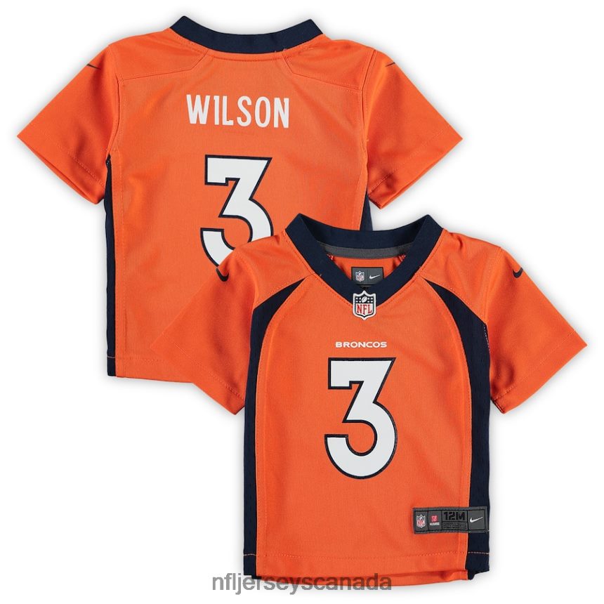 Kids Denver Broncos Russell Wilson Nike Orange Game Jersey Clothing NFL TBXFR61152