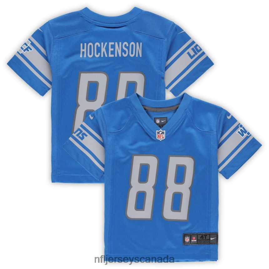 Kids Detroit Lions T.J. Hockenson Nike Blue Game Jersey Clothing NFL TBXFR62368