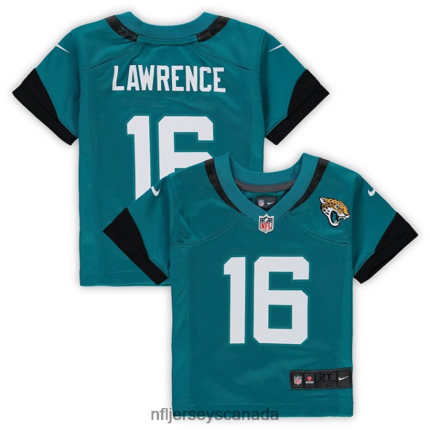 Kids Jacksonville Jaguars Trevor Lawrence Nike Teal Game Jersey Clothing NFL TBXFR61116
