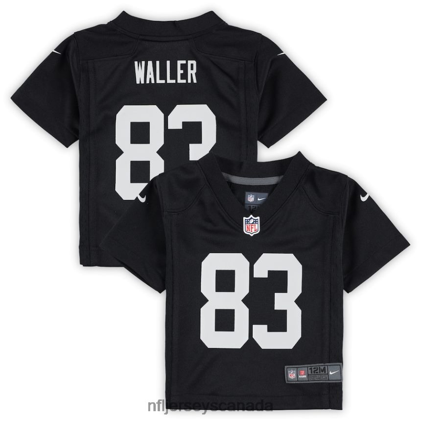 Kids Las Vegas Raiders Darren Waller Nike Black Player Game Jersey Clothing NFL TBXFR6953